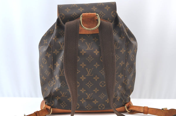 Authentic Louis Vuitton Monogram Montsouris GM Backpack M51135 LV K9492