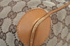 Authentic GUCCI Sherry Line Hand Bag GG Canvas Leather Brown Junk K9494