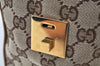 Authentic GUCCI Sherry Line Hand Bag GG Canvas Leather Brown Junk K9494