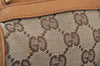 Authentic GUCCI Sherry Line Hand Bag GG Canvas Leather Brown Junk K9494