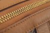 Authentic GUCCI Sherry Line Hand Bag GG Canvas Leather Brown Junk K9494