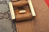 Authentic GUCCI Sherry Line Hand Bag GG Canvas Leather Brown Junk K9494