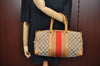 Authentic GUCCI Sherry Line Hand Bag GG Canvas Leather Brown Junk K9494