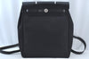 Authentic HERMES Her Bag Ado 2 In 1 2Way Backpack Canvas Leather Black  K9497