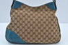 Authentic GUCCI Horsebit Shoulder Hand Bag GG Canvas Leather 137388 Brown K9498