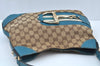 Authentic GUCCI Horsebit Shoulder Hand Bag GG Canvas Leather 137388 Brown K9498