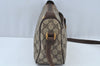 Authentic GUCCI Web Sherry Line Shoulder Cross Bag GG PVC Leather Brown K9500