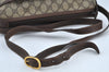 Authentic GUCCI Web Sherry Line Shoulder Cross Bag GG PVC Leather Brown K9500