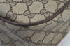Authentic GUCCI Web Sherry Line Shoulder Cross Bag GG PVC Leather Brown K9500