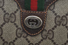 Authentic GUCCI Web Sherry Line Shoulder Cross Bag GG PVC Leather Brown K9500