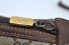 Authentic GUCCI Web Sherry Line Shoulder Cross Bag GG PVC Leather Brown K9500