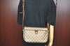 Authentic GUCCI Web Sherry Line Shoulder Cross Bag GG PVC Leather Brown K9500