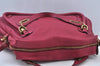 Authentic Chloe Paraty Large 2Way Shoulder Tote Bag Leather Pink K9501
