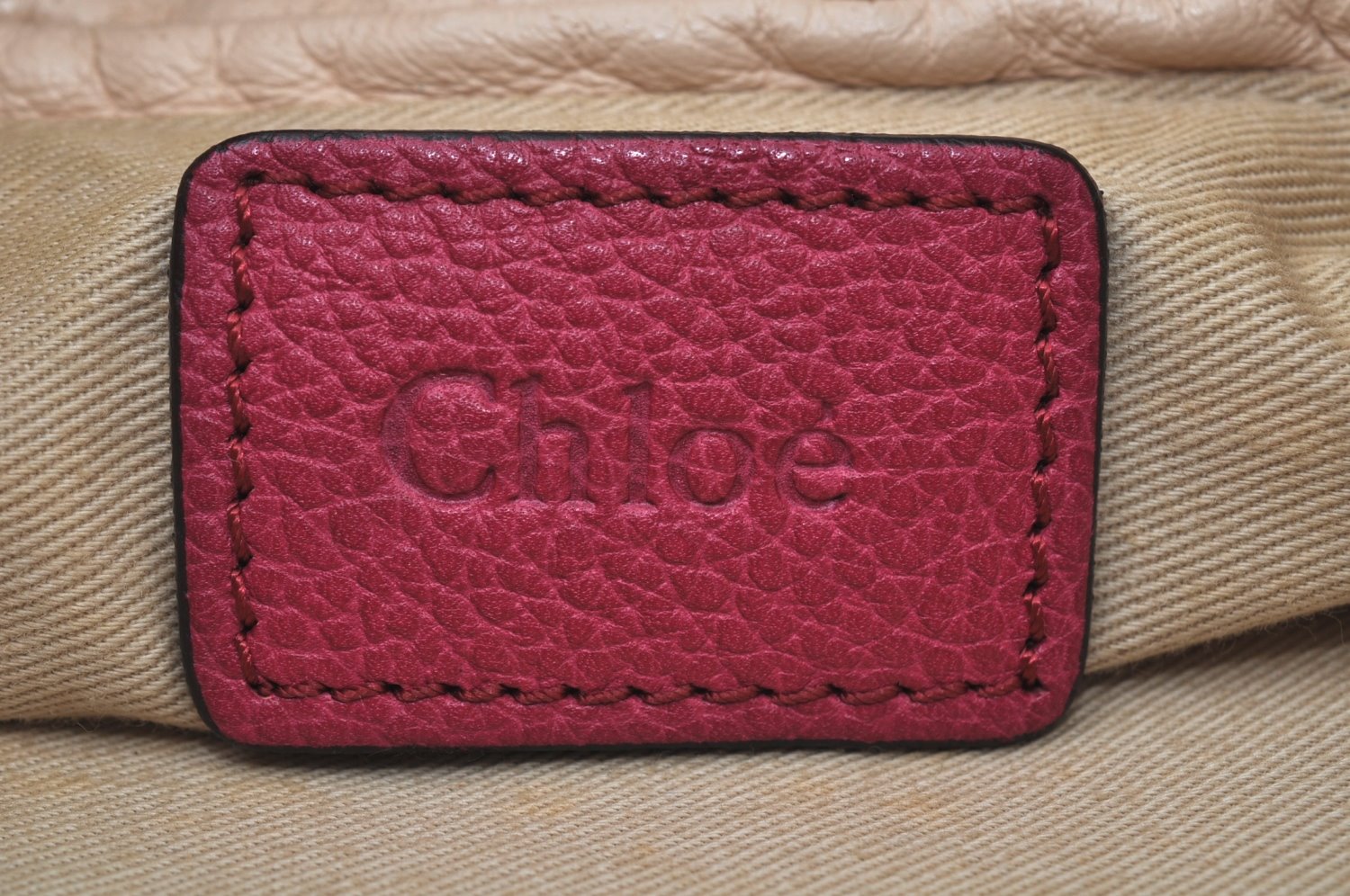 Authentic Chloe Paraty Large 2Way Shoulder Tote Bag Leather Pink K9501