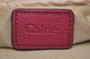Authentic Chloe Paraty Large 2Way Shoulder Tote Bag Leather Pink K9501