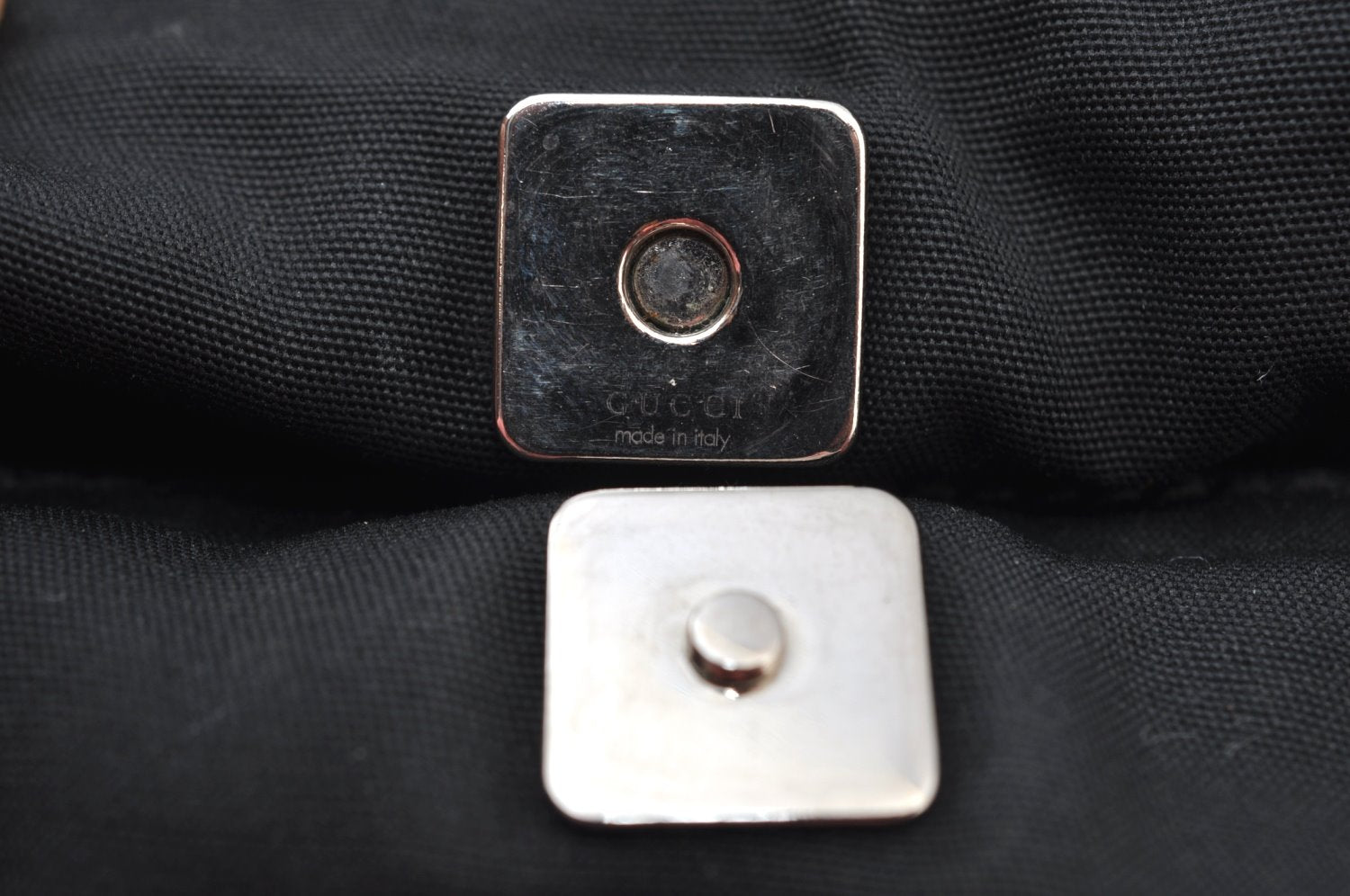 Authentic GUCCI GG Abbey Shoulder Tote Bag Nylon 268639 Black K9506