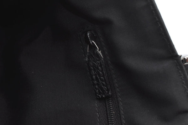 Authentic GUCCI GG Abbey Shoulder Tote Bag Nylon 268639 Black K9506