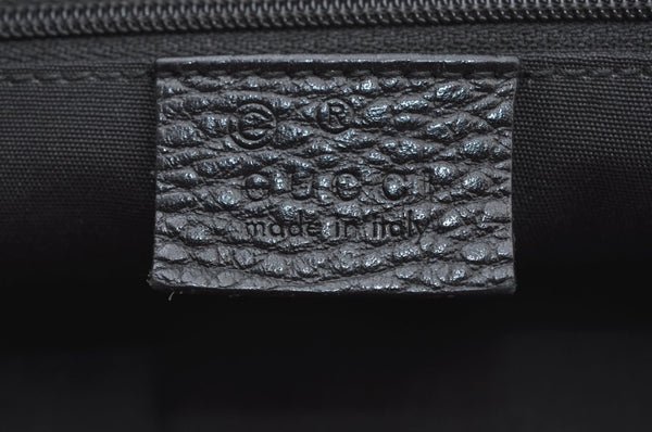 Authentic GUCCI GG Abbey Shoulder Tote Bag Nylon 268639 Black K9506