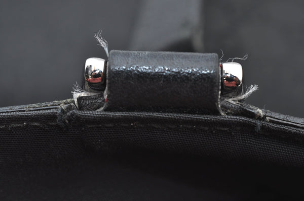 Authentic GUCCI GG Abbey Shoulder Tote Bag Nylon 268639 Black K9506