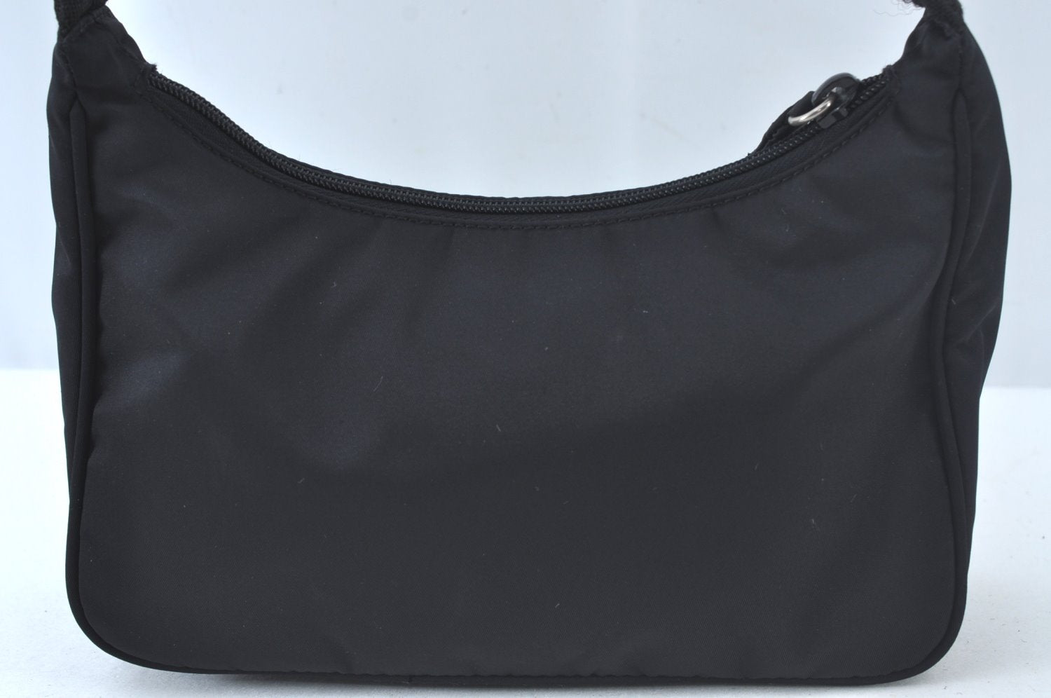 Authentic PRADA Nylon Tessuto Hand Bag Pouch Purse Black K9508