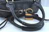 Authentic Chloe Paddington Leather Shoulder Hand Bag Black K9512