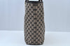 Authentic GUCCI Vintage Shoulder Tote Bag GG Canvas Leather Black K9514