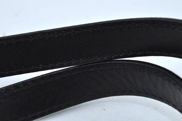 Authentic GUCCI Vintage Shoulder Tote Bag GG Canvas Leather Black K9514