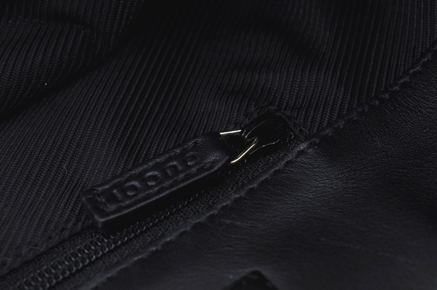 Authentic GUCCI Vintage Shoulder Tote Bag GG Canvas Leather Black K9514