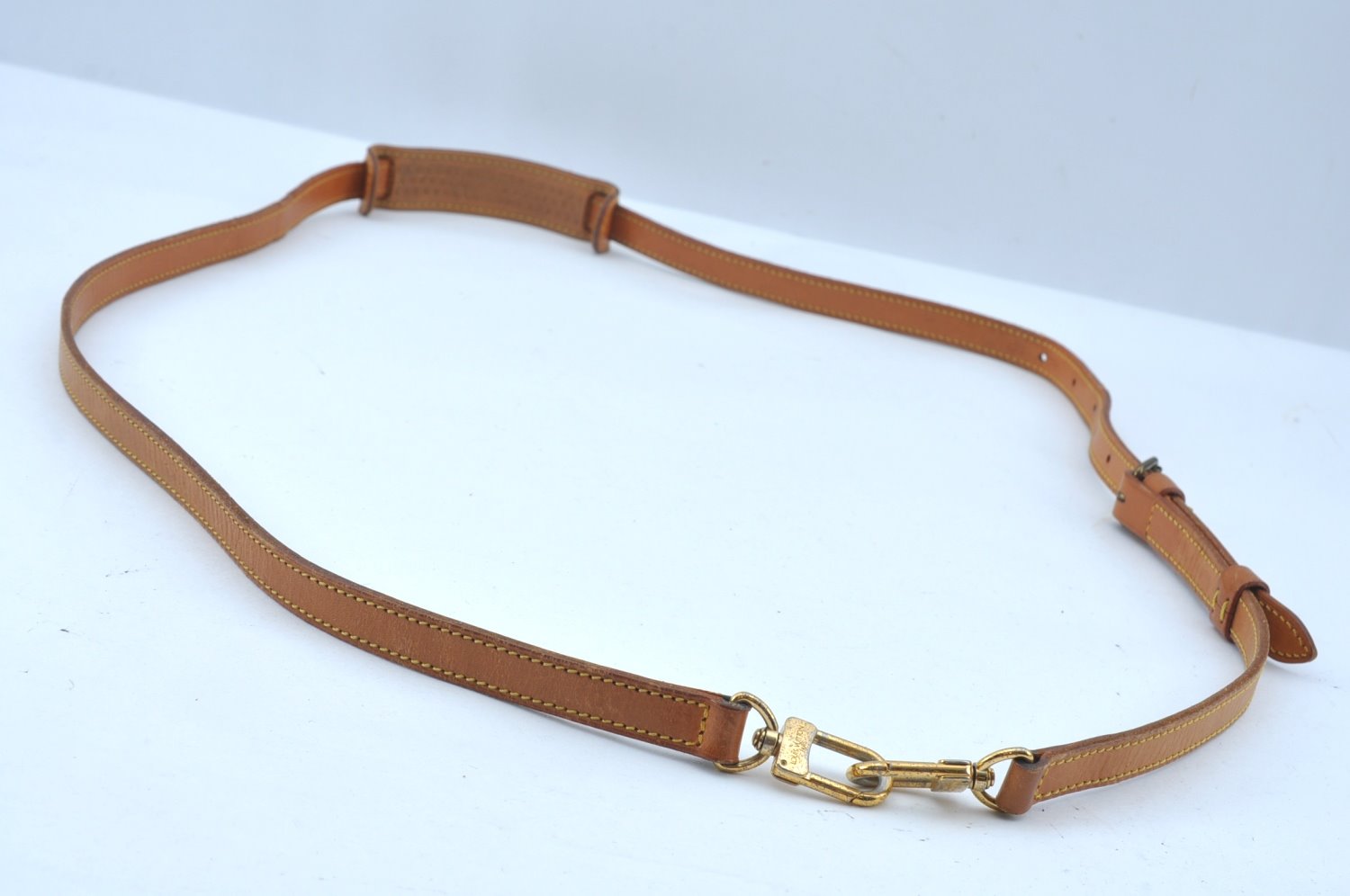 Authentic Louis Vuitton Leather Shoulder Strap Beige 47.6-54.7