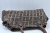 Authentic FENDI Zucca Shoulder Tote Bag Velour leather Brown K9518