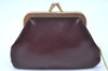 Authentic Christian Dior Shoulder Cross Body Bag Leather Bordeaux Red CD K9519