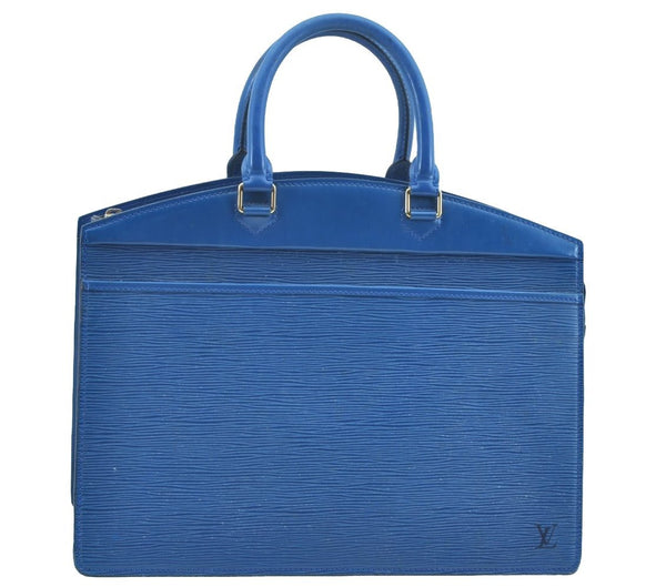 Authentic Louis Vuitton Epi Riviera Hand Bag Blue M48185 LV Junk K9520