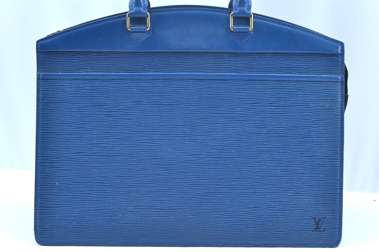 Authentic Louis Vuitton Epi Riviera Hand Bag Blue M48185 LV Junk K9520