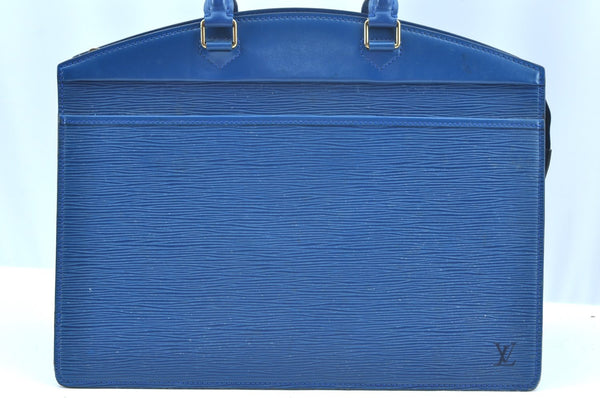Authentic Louis Vuitton Epi Riviera Hand Bag Blue M48185 LV Junk K9520