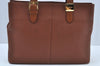 Authentic Burberrys Vintage Leather Hand Bag Brown K9522