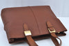 Authentic Burberrys Vintage Leather Hand Bag Brown K9522