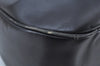 Authentic CELINE Shoulder Drawstring Bag Leather Black K9525