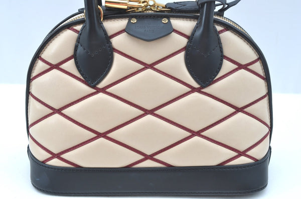 Authentic Louis Vuitton Malletage Alma BB Hand Bag Purse M50006 LV Junk K9527