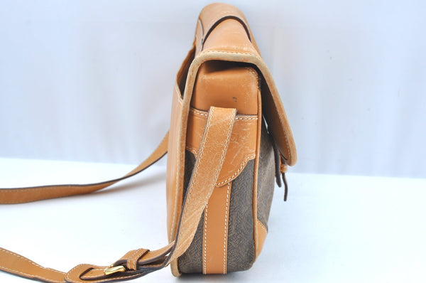 Authentic GUCCI Shoulder Cross Body Bag GG Canvas Leather Brown K9529