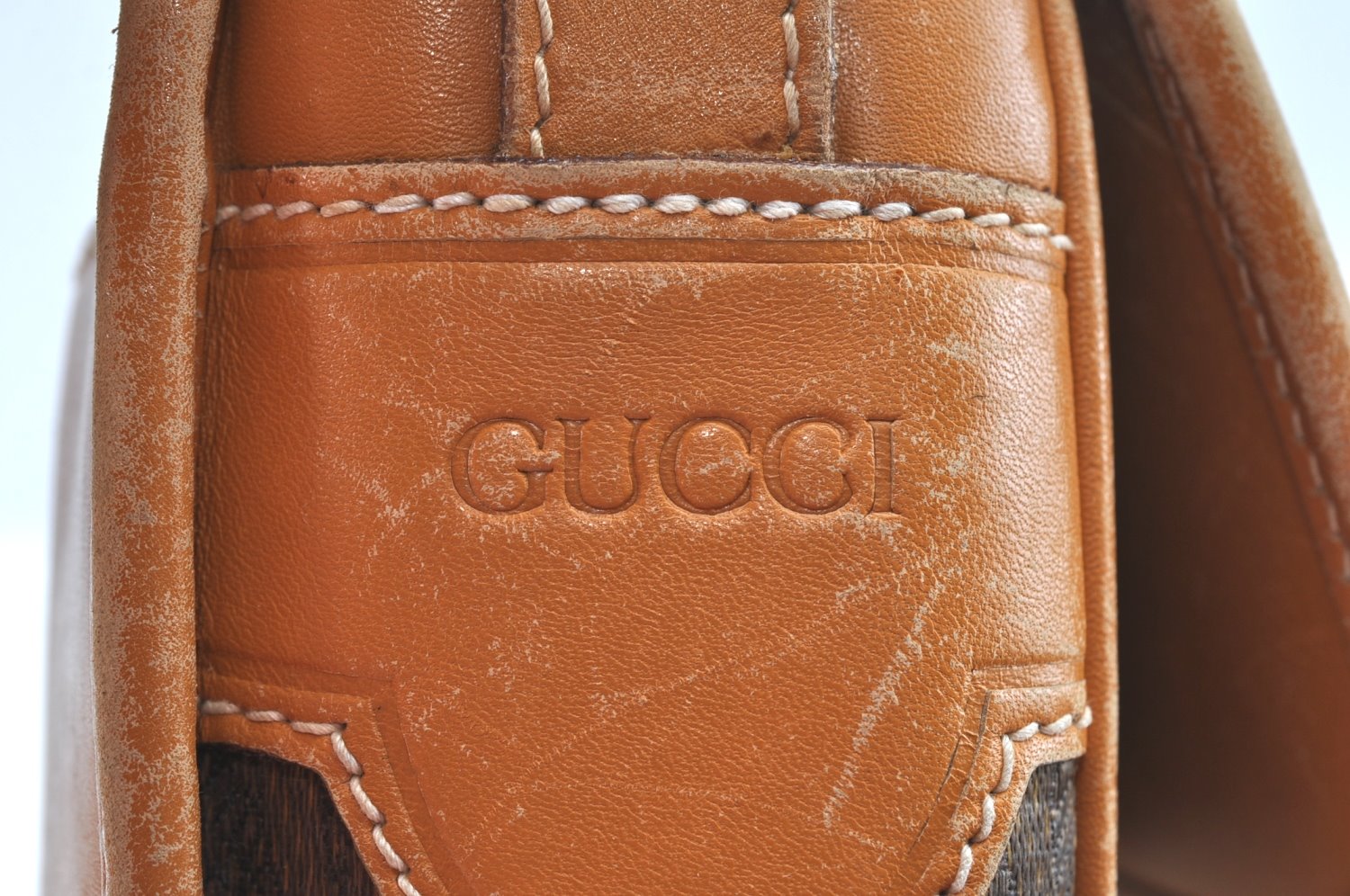 Authentic GUCCI Shoulder Cross Body Bag GG Canvas Leather Brown K9529