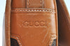 Authentic GUCCI Shoulder Cross Body Bag GG Canvas Leather Brown K9529