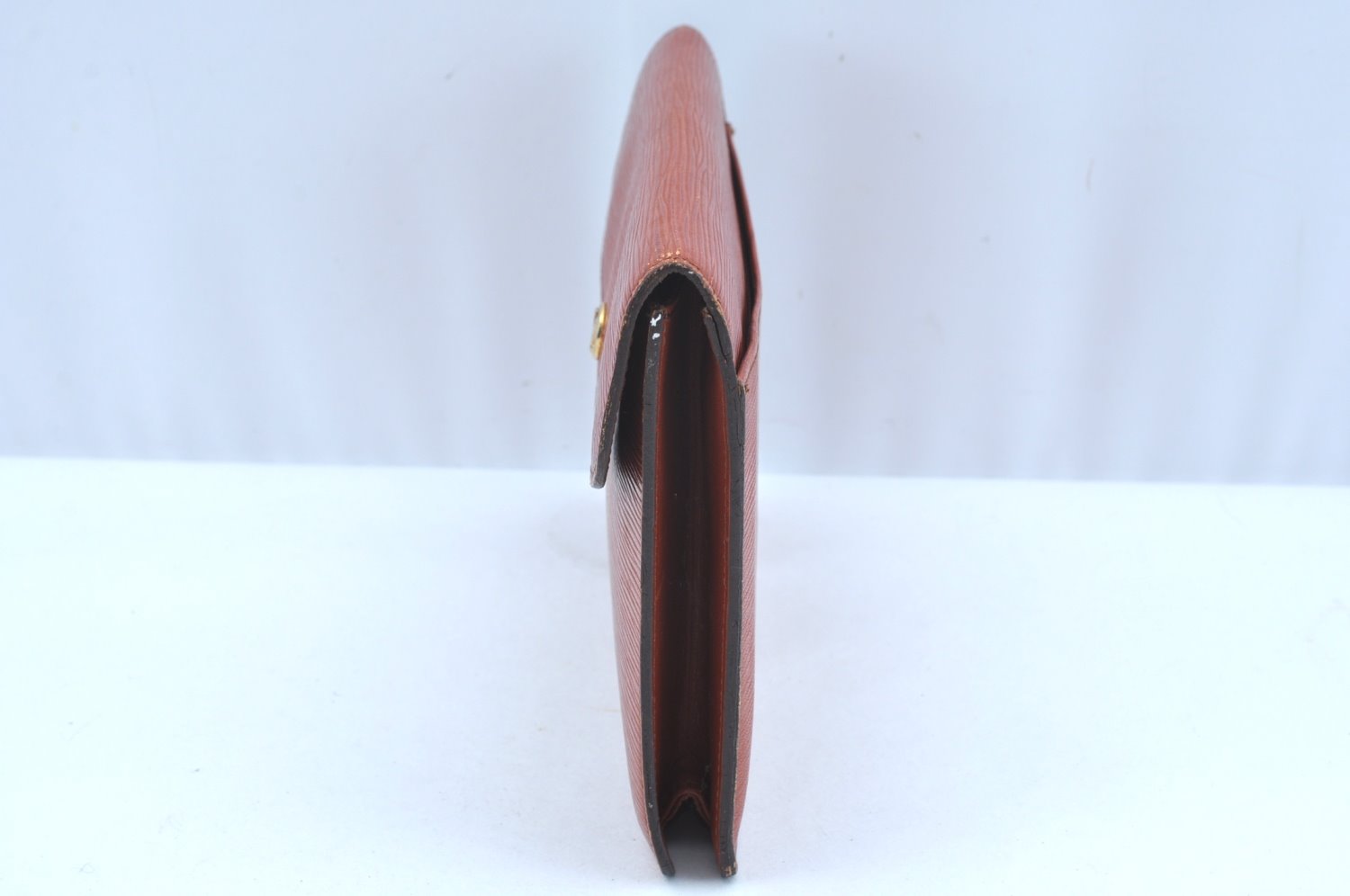 Authentic Louis Vuitton Epi Montaigne 23 Clutch Hand Bag Brown M52663 LV K9531