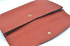 Authentic Louis Vuitton Epi Montaigne 23 Clutch Hand Bag Brown M52663 LV K9531