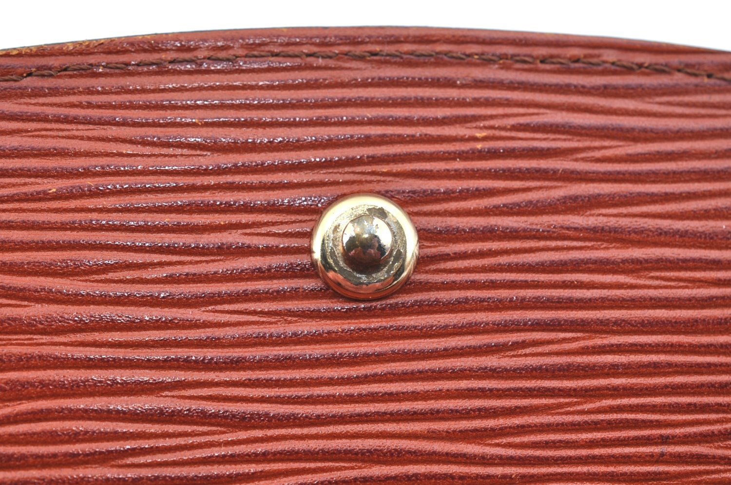 Authentic Louis Vuitton Epi Montaigne 23 Clutch Hand Bag Brown M52663 LV K9531