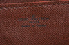Authentic Louis Vuitton Epi Montaigne 23 Clutch Hand Bag Brown M52663 LV K9531