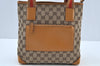 Auth GUCCI Sherry Line Shoulder Hand Bag GG Canvas Leather 0190402 Brown K9533