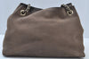 Authentic GUCCI SOHO Tassel Shoulder Tote Bag Chain Leather 303982 Brown K9535
