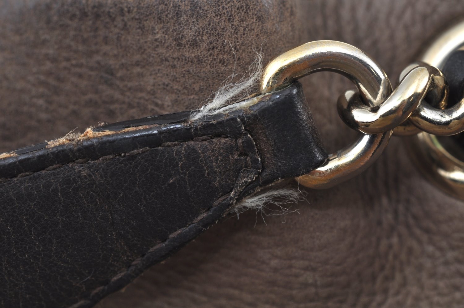 Authentic GUCCI SOHO Tassel Shoulder Tote Bag Chain Leather 303982 Brown K9535