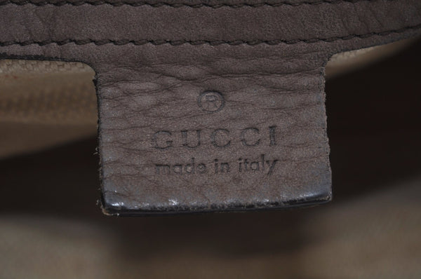 Authentic GUCCI SOHO Tassel Shoulder Tote Bag Chain Leather 303982 Brown K9535