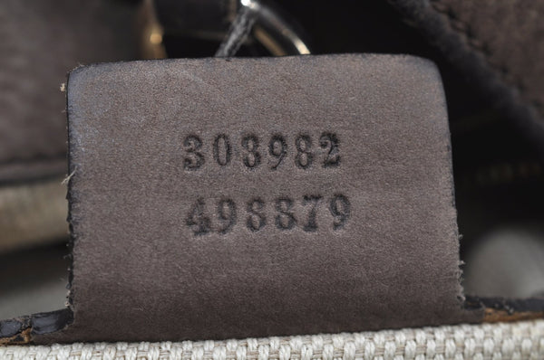 Authentic GUCCI SOHO Tassel Shoulder Tote Bag Chain Leather 303982 Brown K9535